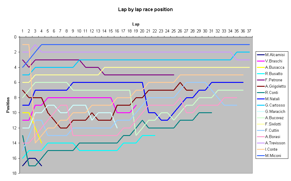 Lap by lap race position