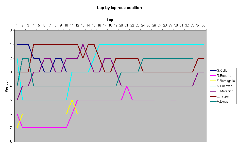 Lap by lap race position