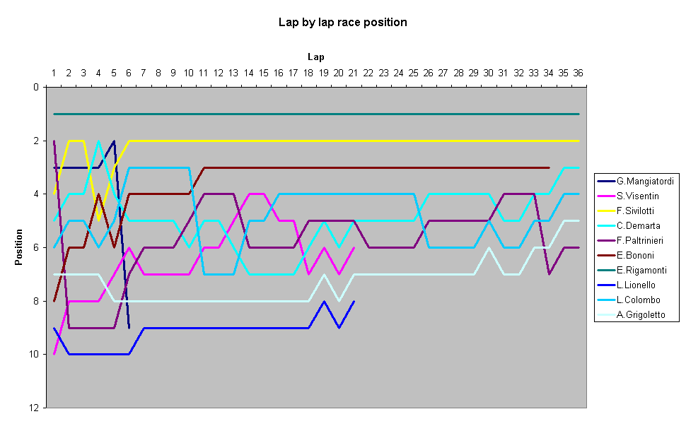 Lap by lap race position