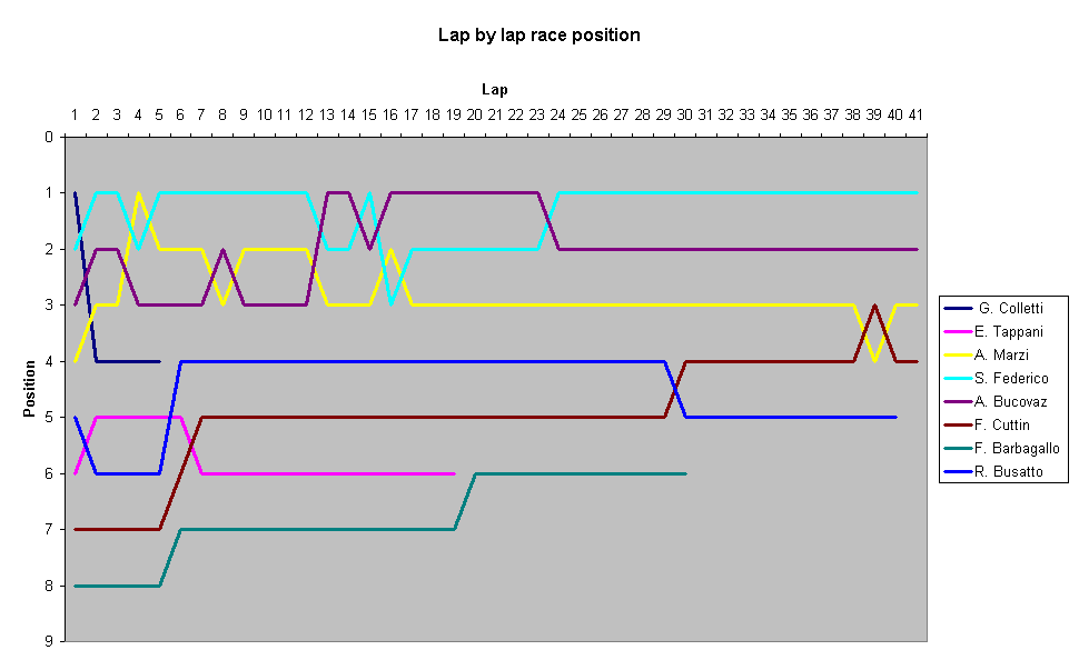 Lap by lap race position